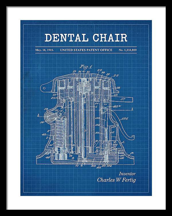 Dental Chair Blueprint Patent Us1233859a
