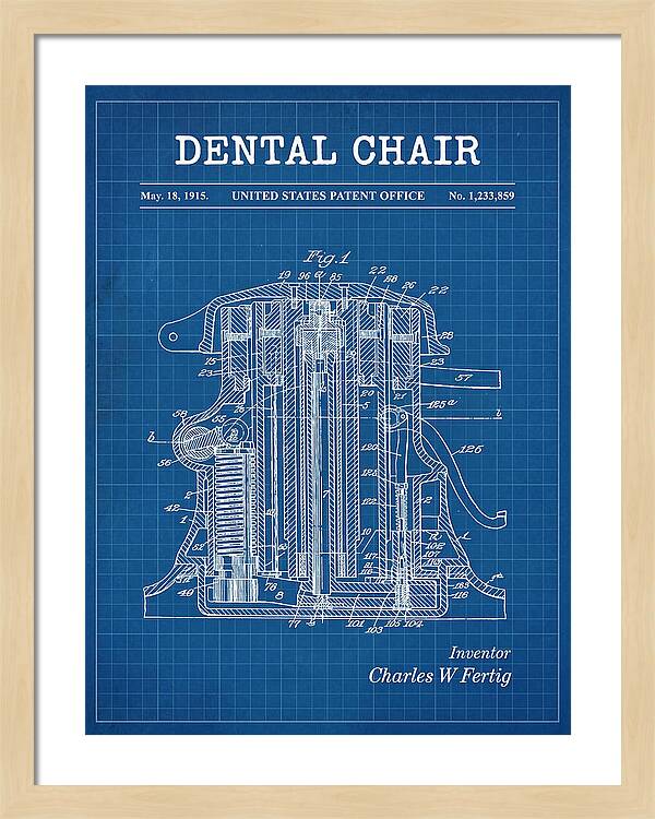 Dental Chair Blueprint Patent Us1233859a