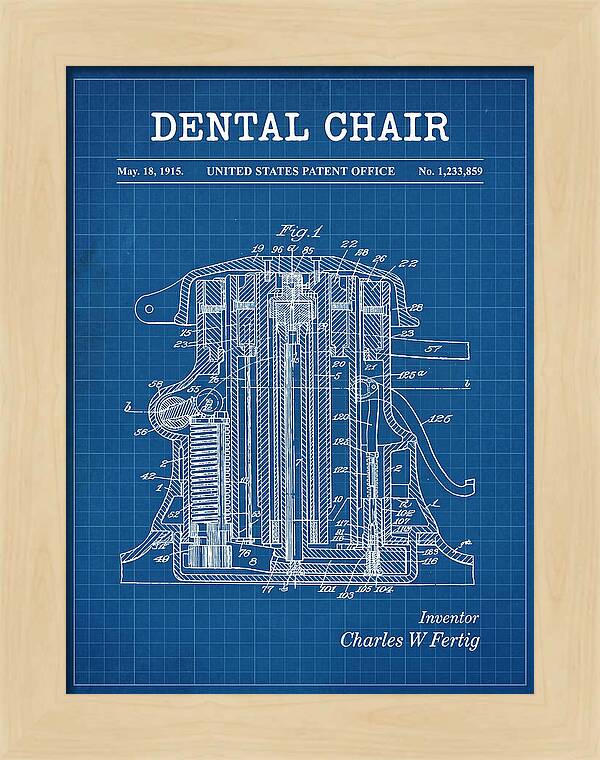Dental Chair Blueprint Patent Us1233859a