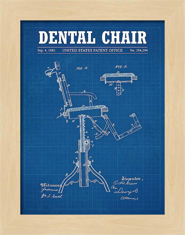 Dental Chair Blueprint Patent Us284294a