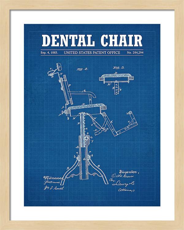Dental Chair Blueprint Patent Us284294a