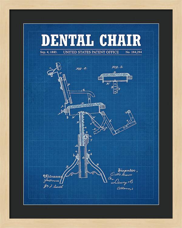 Dental Chair Blueprint Patent Us284294a