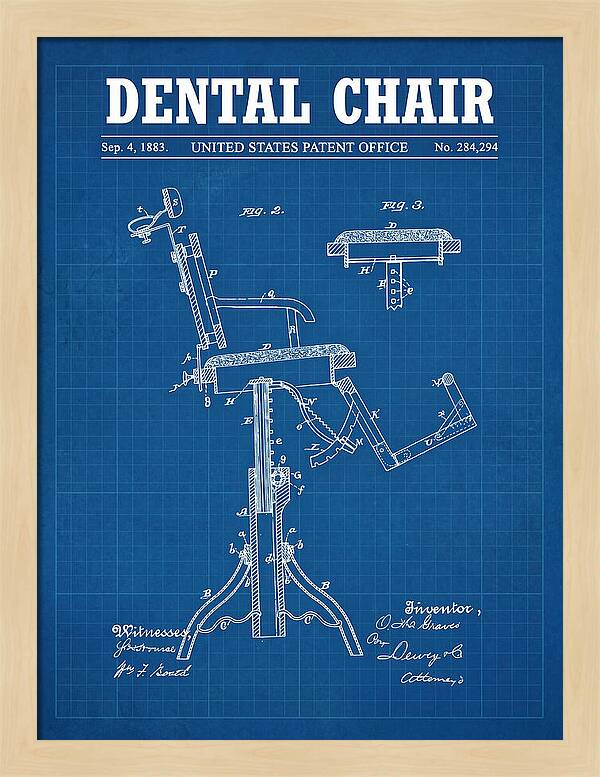 Dental Chair Blueprint Patent Us284294a