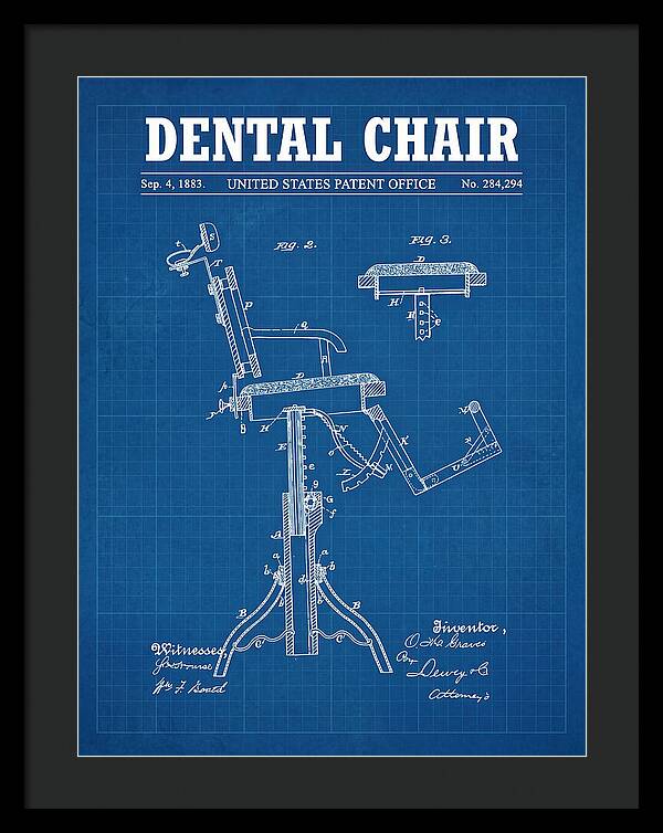 Dental Chair Blueprint Patent Us284294a