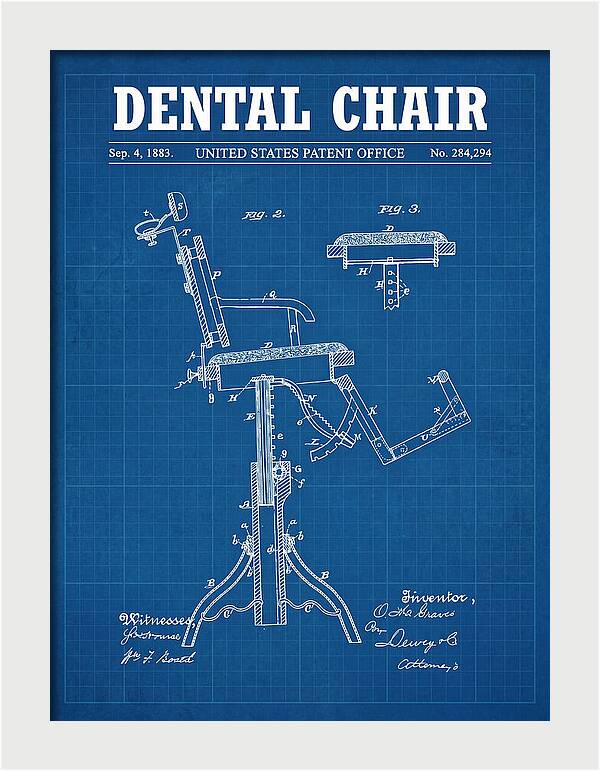 Dental Chair Blueprint Patent Us284294a