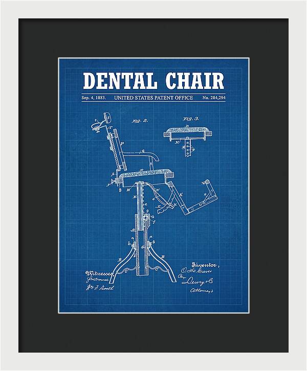 Dental Chair Blueprint Patent Us284294a