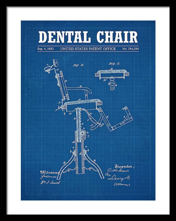 Dental Chair Blueprint Patent Us284294a