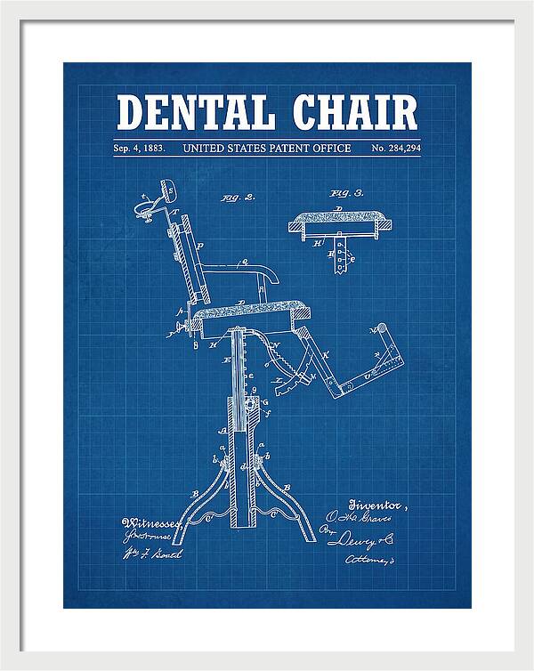 Dental Chair Blueprint Patent Us284294a