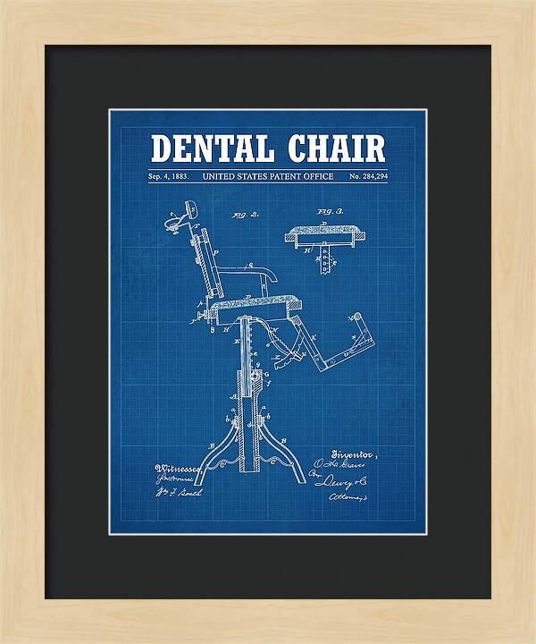 Dental Chair Blueprint Patent Us284294a