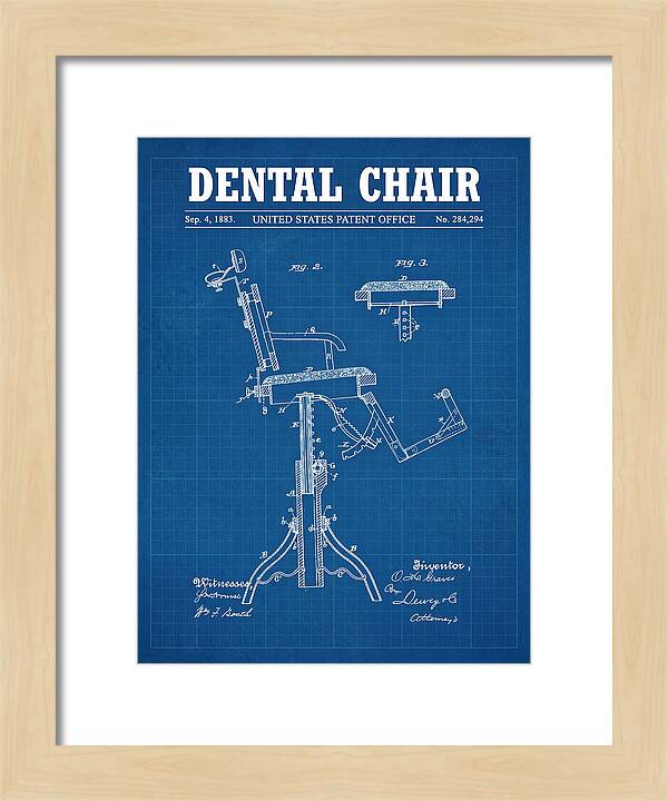 Dental Chair Blueprint Patent Us284294a