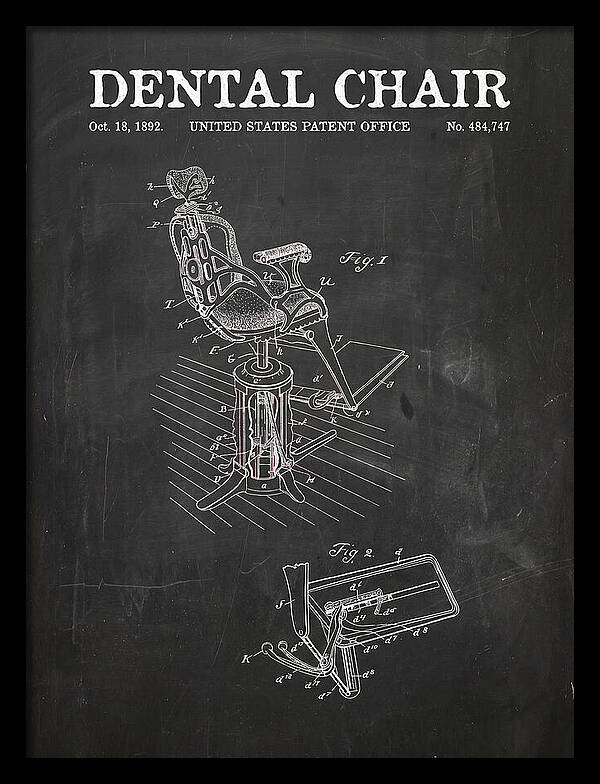 Dental Chair Chalkboard Patent Us484747a