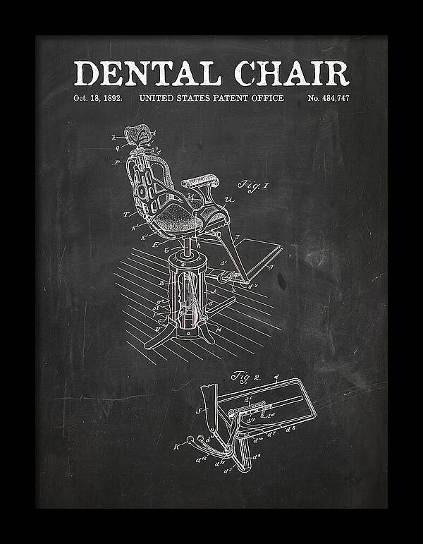 Dental Chair Chalkboard Patent Us484747a