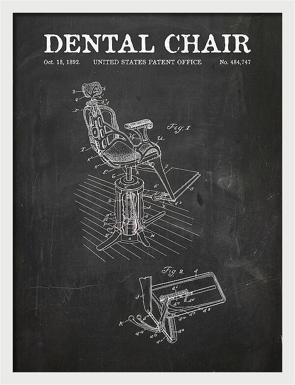 Dental Chair Chalkboard Patent Us484747a