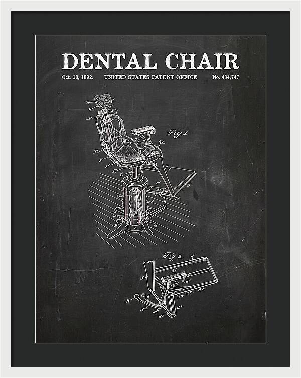 Dental Chair Chalkboard Patent Us484747a