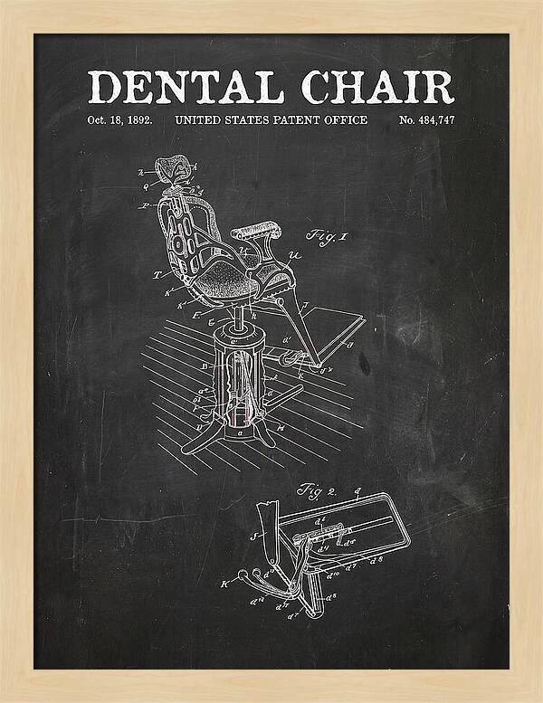 Dental Chair Chalkboard Patent Us484747a