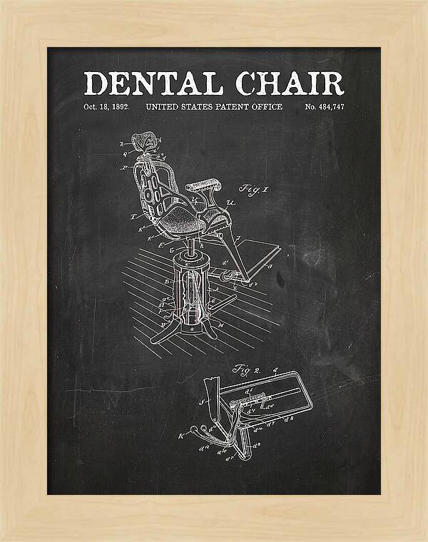 Dental Chair Chalkboard Patent Us484747a