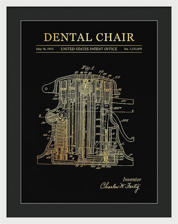 Dental Chair Gold Patent Us1233859a