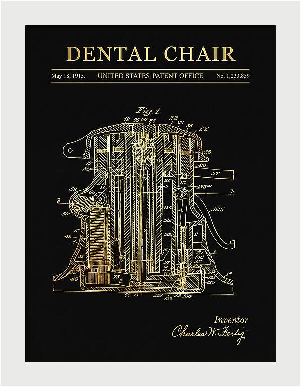 Dental Chair Gold Patent Us1233859a