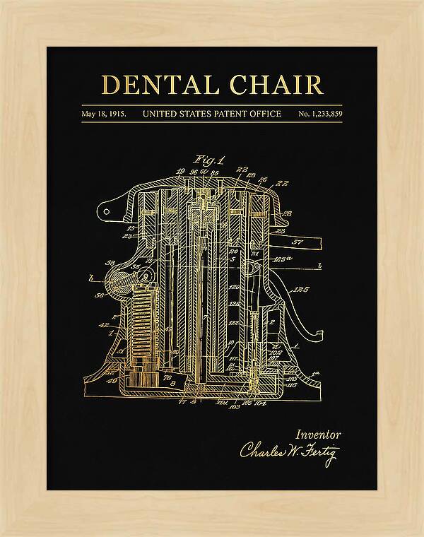 Dental Chair Gold Patent Us1233859a