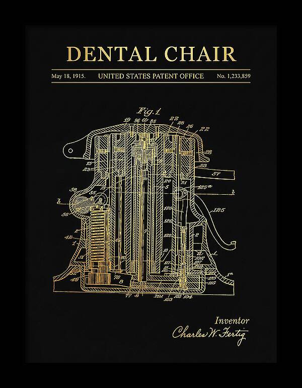 Dental Chair Gold Patent Us1233859a
