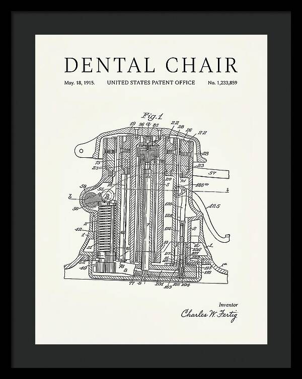 Dental Chair Minimalist Patent Us1233859a