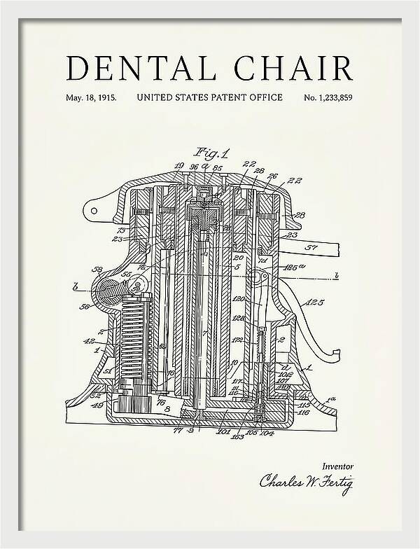 Dental Chair Minimalist Patent Us1233859a