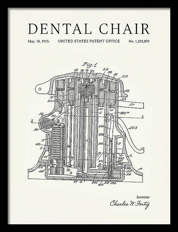 Dental Chair Minimalist Patent Us1233859a