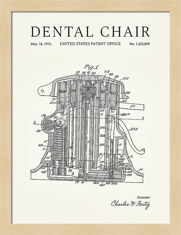 Dental Chair Minimalist Patent Us1233859a