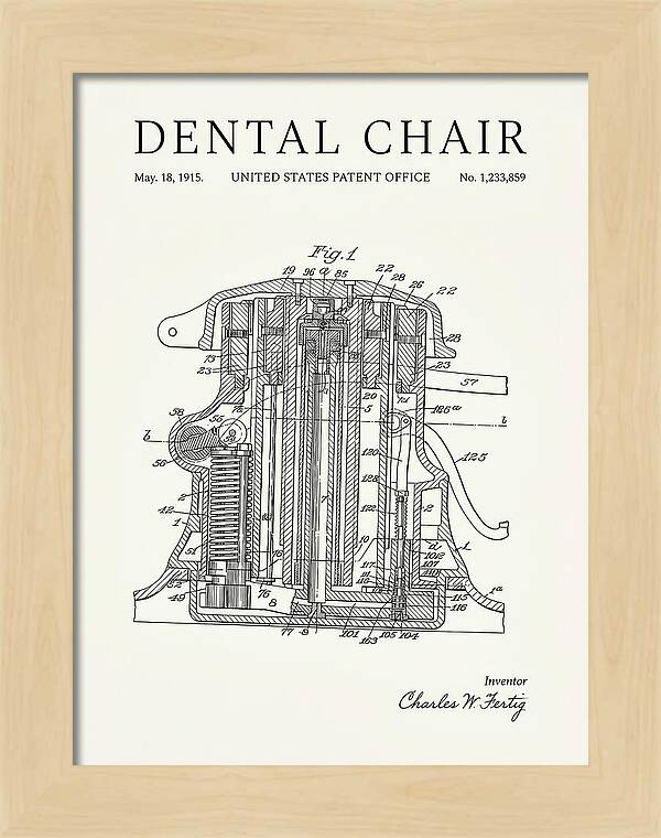 Dental Chair Minimalist Patent Us1233859a