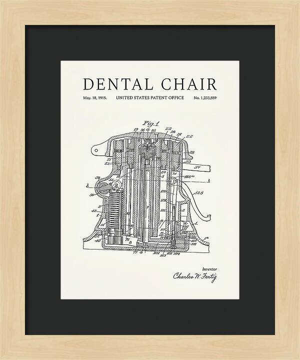 Dental Chair Minimalist Patent Us1233859a