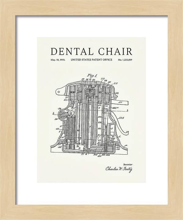 Dental Chair Minimalist Patent Us1233859a