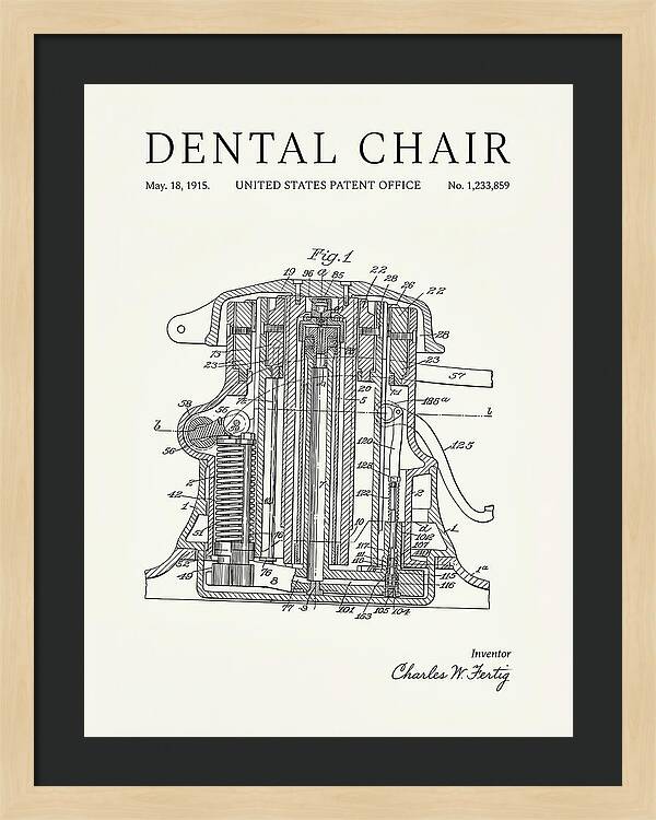 Dental Chair Minimalist Patent Us1233859a