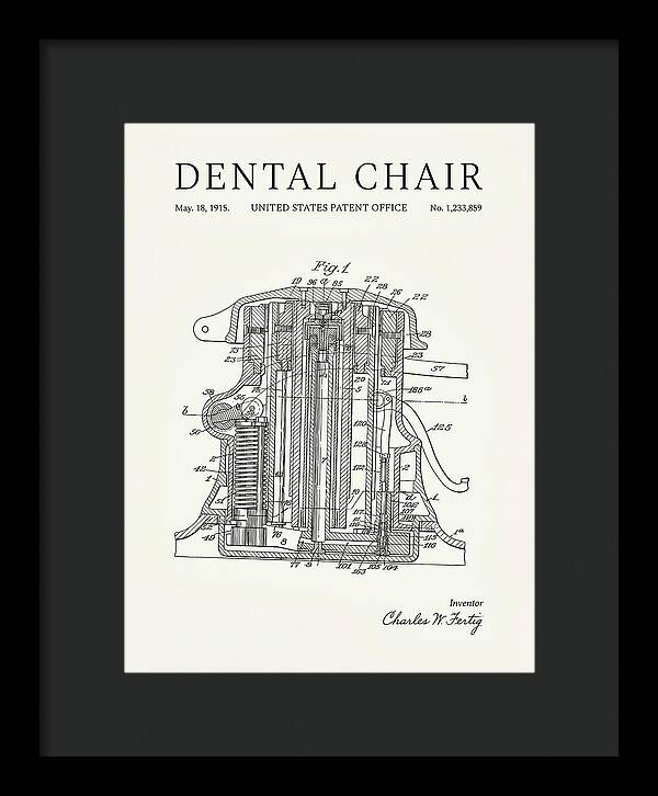Dental Chair Minimalist Patent Us1233859a