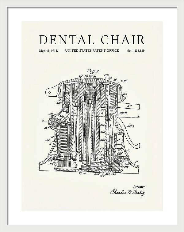 Dental Chair Minimalist Patent Us1233859a