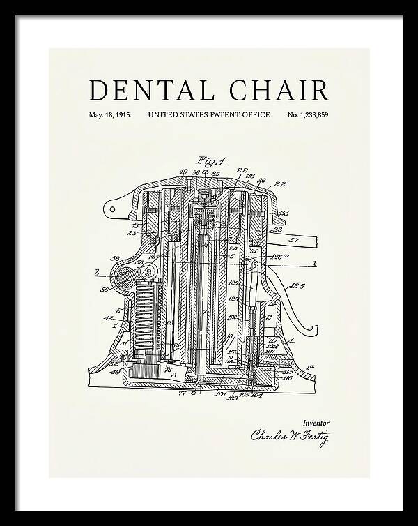 Dental Chair Minimalist Patent Us1233859a