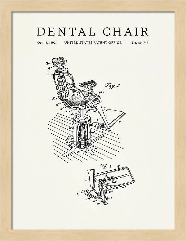 Dental Chair Minimalist Patent Us484747a