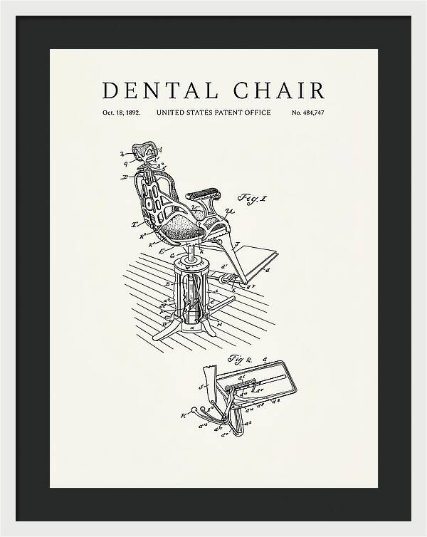 Dental Chair Minimalist Patent Us484747a
