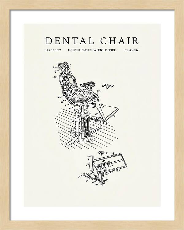 Dental Chair Minimalist Patent Us484747a
