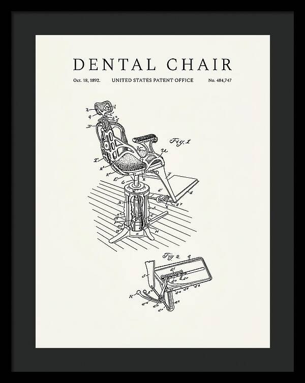 Dental Chair Minimalist Patent Us484747a