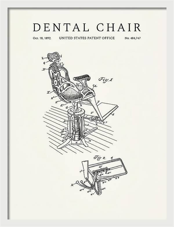 Dental Chair Minimalist Patent Us484747a