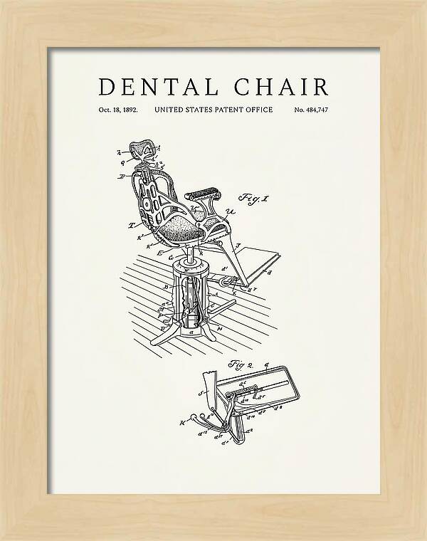 Dental Chair Minimalist Patent Us484747a