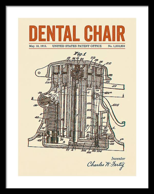 Dental Chair Retro Patent Us1233859a