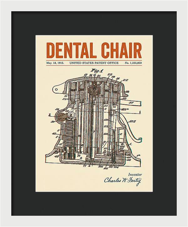 Dental Chair Retro Patent Us1233859a