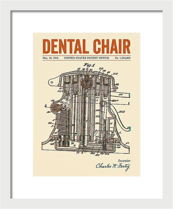 Dental Chair Retro Patent Us1233859a