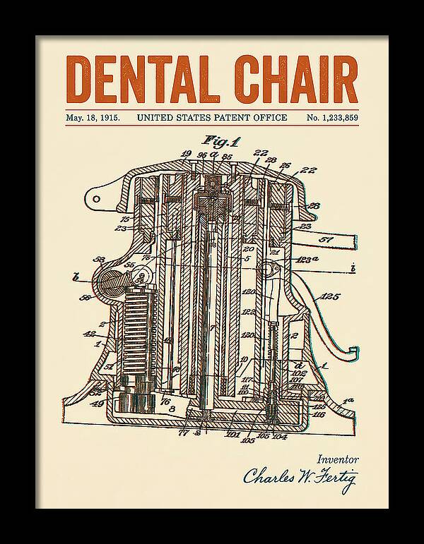 Dental Chair Retro Patent Us1233859a