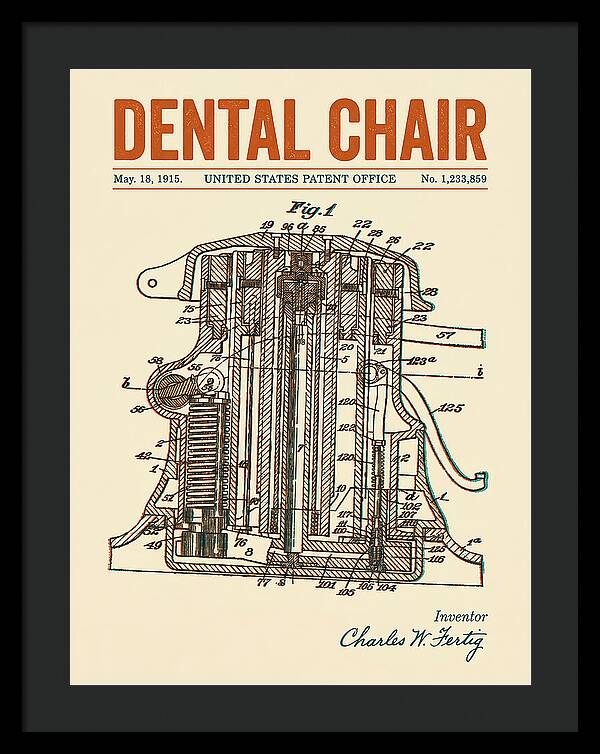 Dental Chair Retro Patent Us1233859a