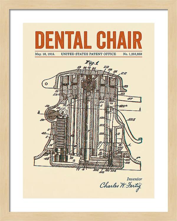 Dental Chair Retro Patent Us1233859a