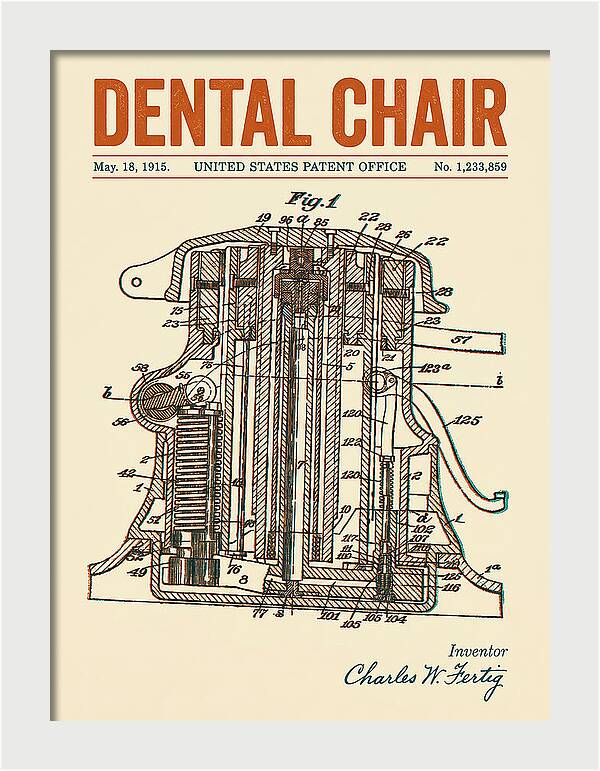 Dental Chair Retro Patent Us1233859a