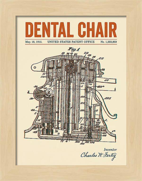 Dental Chair Retro Patent Us1233859a