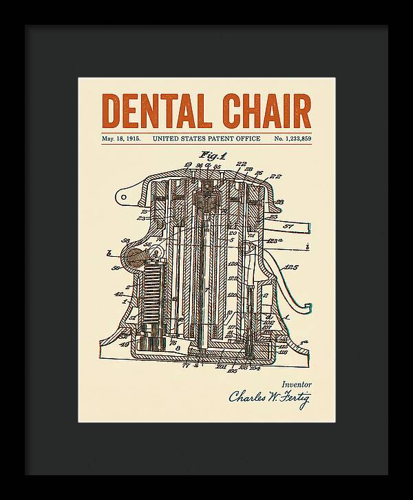 Dental Chair Retro Patent Us1233859a